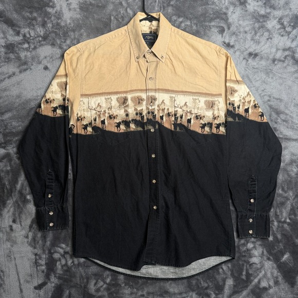 Roper Other - Vintaeg Roper Western Button Down Long Sleeve Collard Shirt Size Medium Long